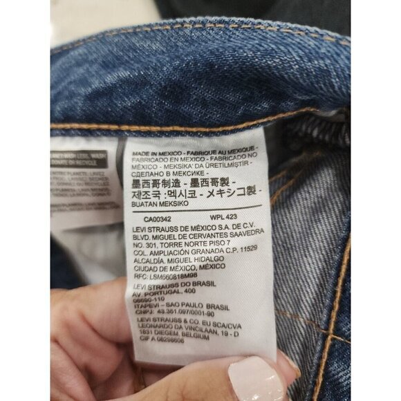 DENIM TEARS x Levi’s 501 Jeans Cotton Black Red Clay Stamped Wreath Men's 29x32 - Picture 8 of 9